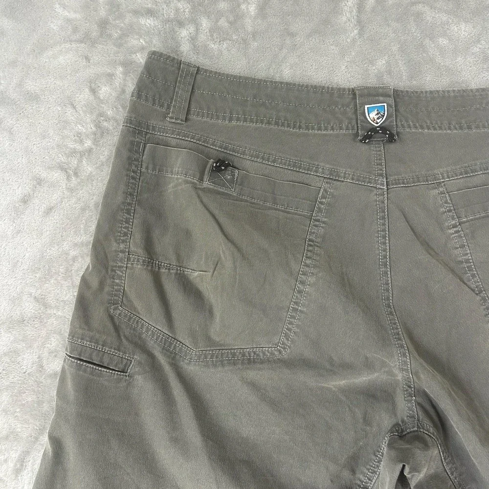 Kuhl Cargo Shorts Mens 38 Gray Canvas Hiking Outdoor Utility Pockets Casual